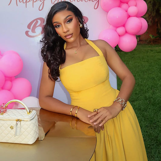 Elegant Commuter Fit-and-Flare Pleated Sleeveless Dress