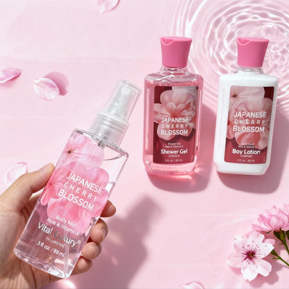 3-piece Set Japanese Cherry Blossom Spa Set