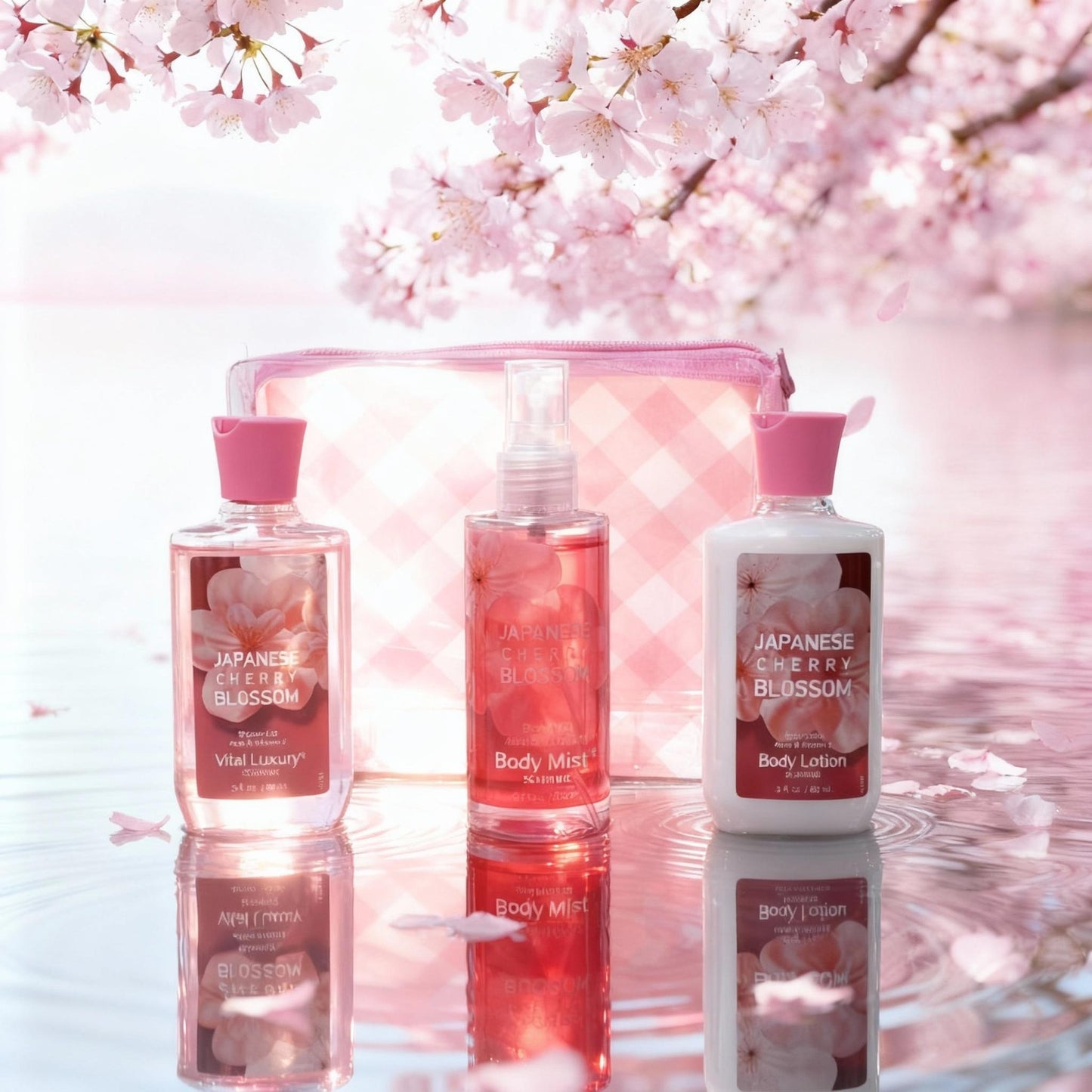 3-piece Set Japanese Cherry Blossom Spa Set
