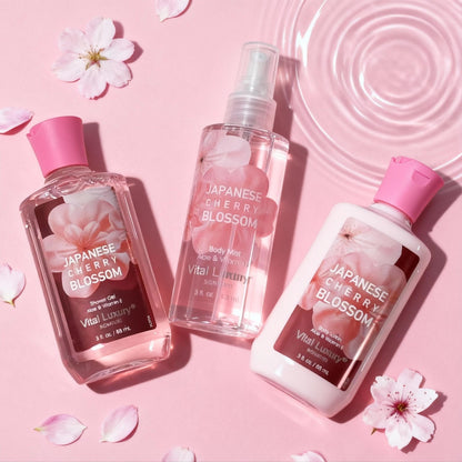 3-piece Set Japanese Cherry Blossom Spa Set