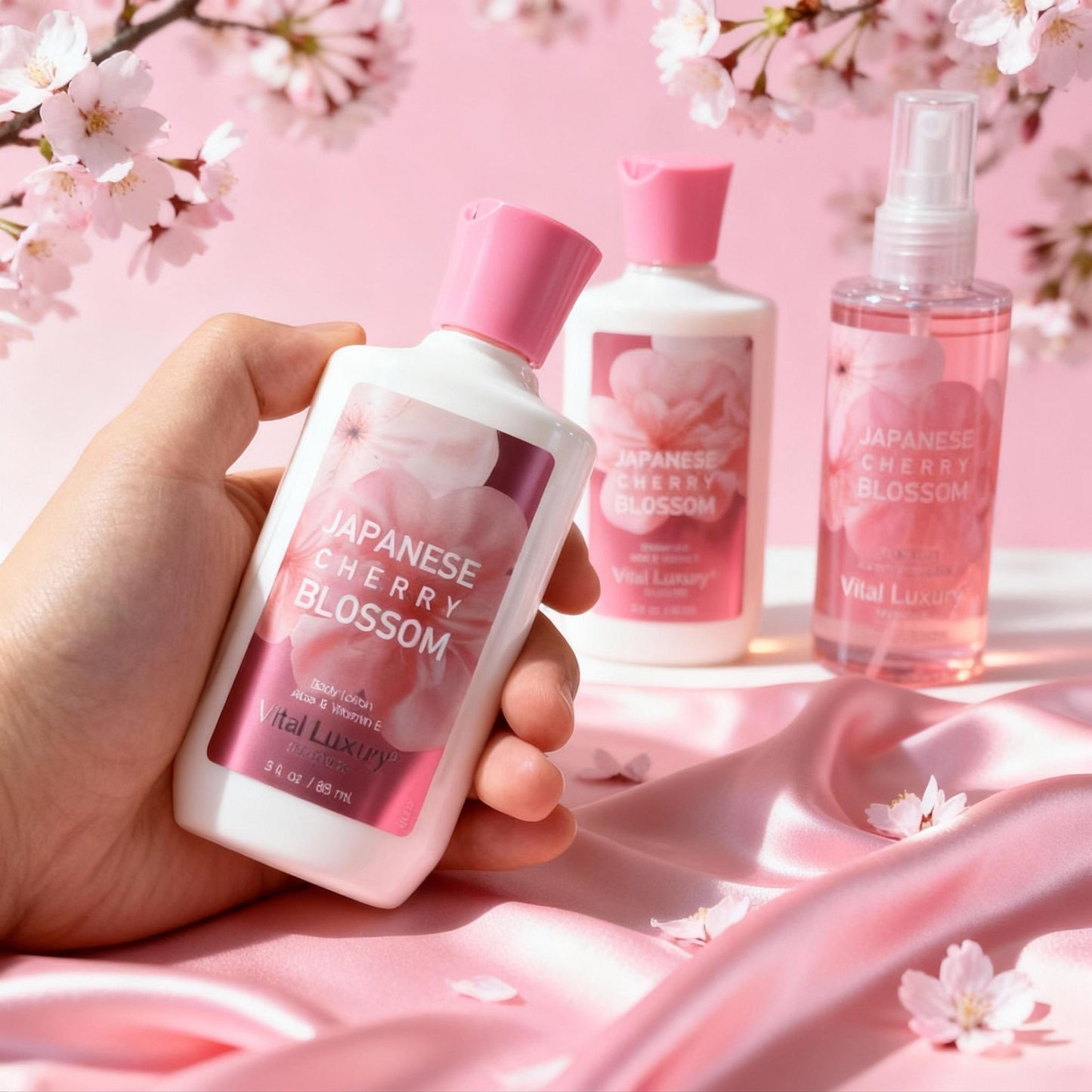 3-piece Set Japanese Cherry Blossom Spa Set