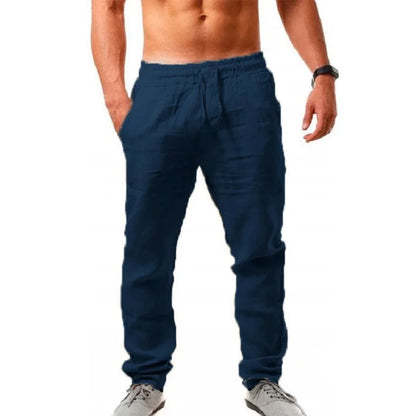 Men's Cotton Linen Pants Male