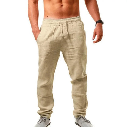 Men's Cotton Linen Pants Male