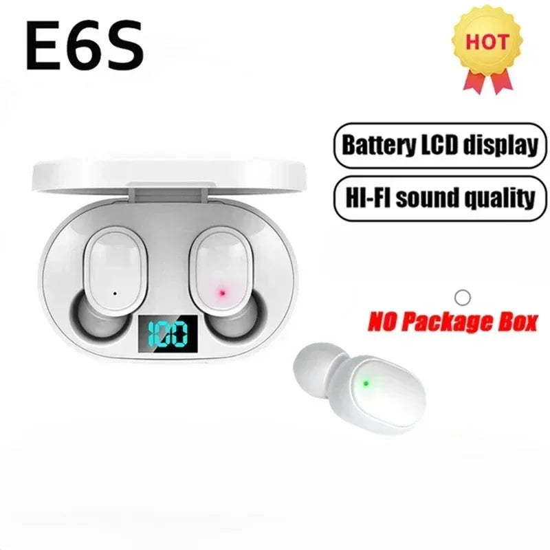 E6S Wireless Bluetooth Earphones with Microphone Headphones