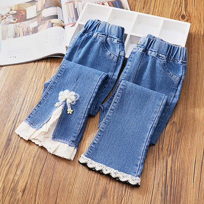 Girls' Jeans New Casual 3-12  Denim Pants