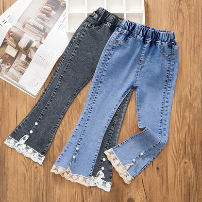 Girls' Jeans New Casual 3-12  Denim Pants
