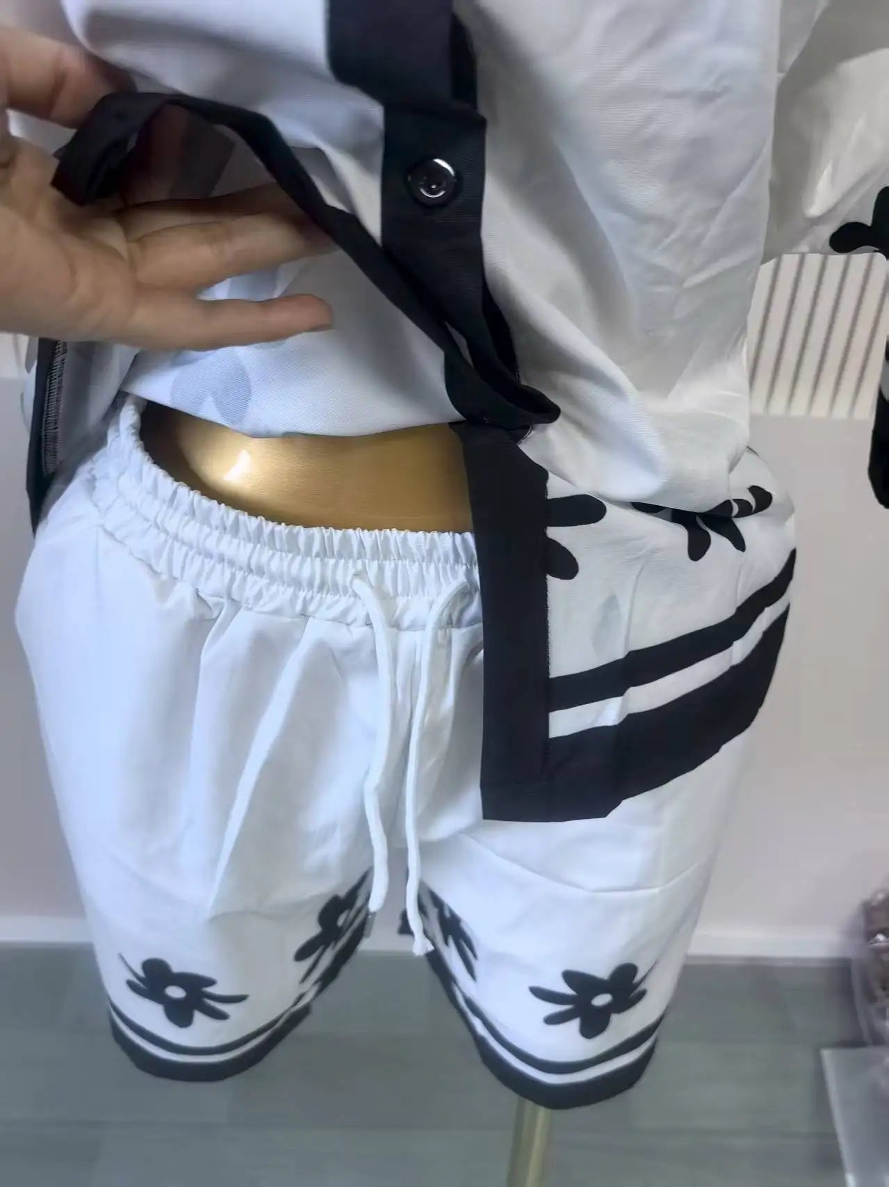 Sleeve Shirt Tops and Shorts Street Two 2 Piece Set Outfits