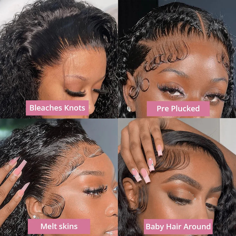 Deep Wave Frontal Wig  Glueless