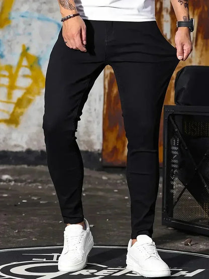Men Jeans Stretch Skinny Denim  Slim Fit