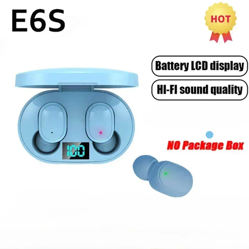 E6S Wireless Bluetooth Earphones with Microphone Headphones