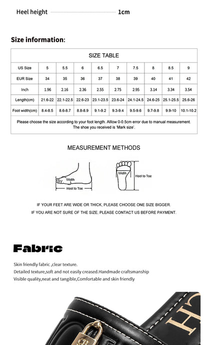 Flat Shoes  Solid Color Sandals Simple Fashion Slippers