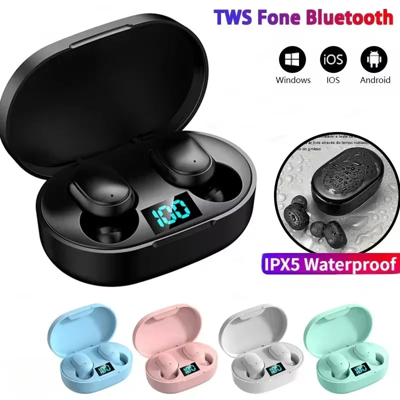 E6S Wireless Bluetooth Earphones with Microphone Headphones