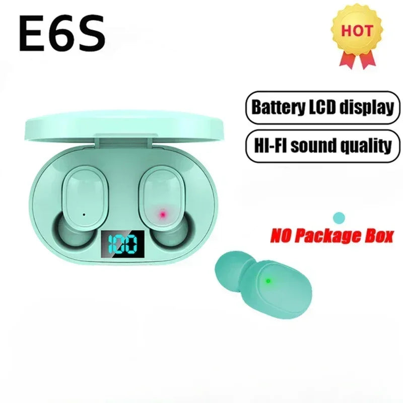 E6S Wireless Bluetooth Earphones with Microphone Headphones