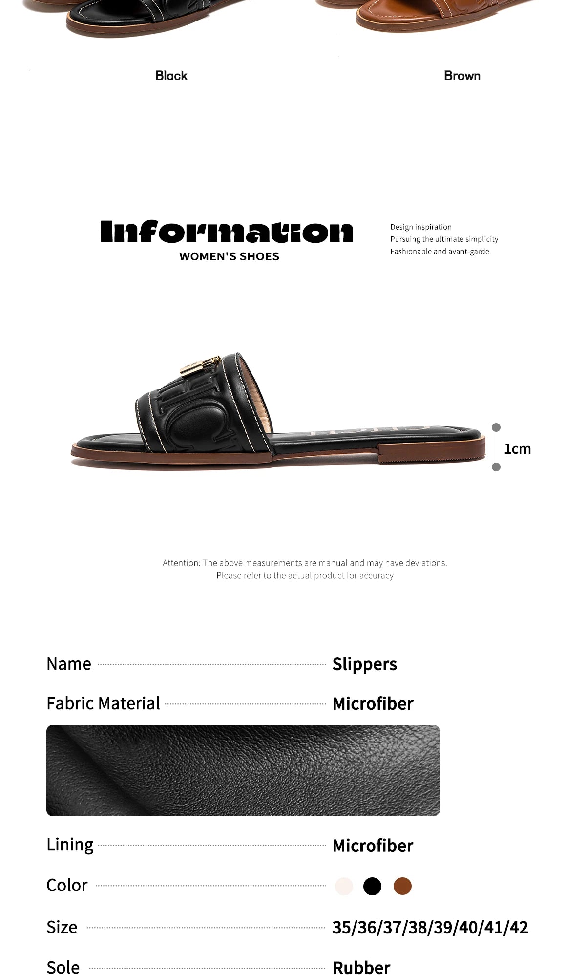 Flat Shoes  Solid Color Sandals Simple Fashion Slippers