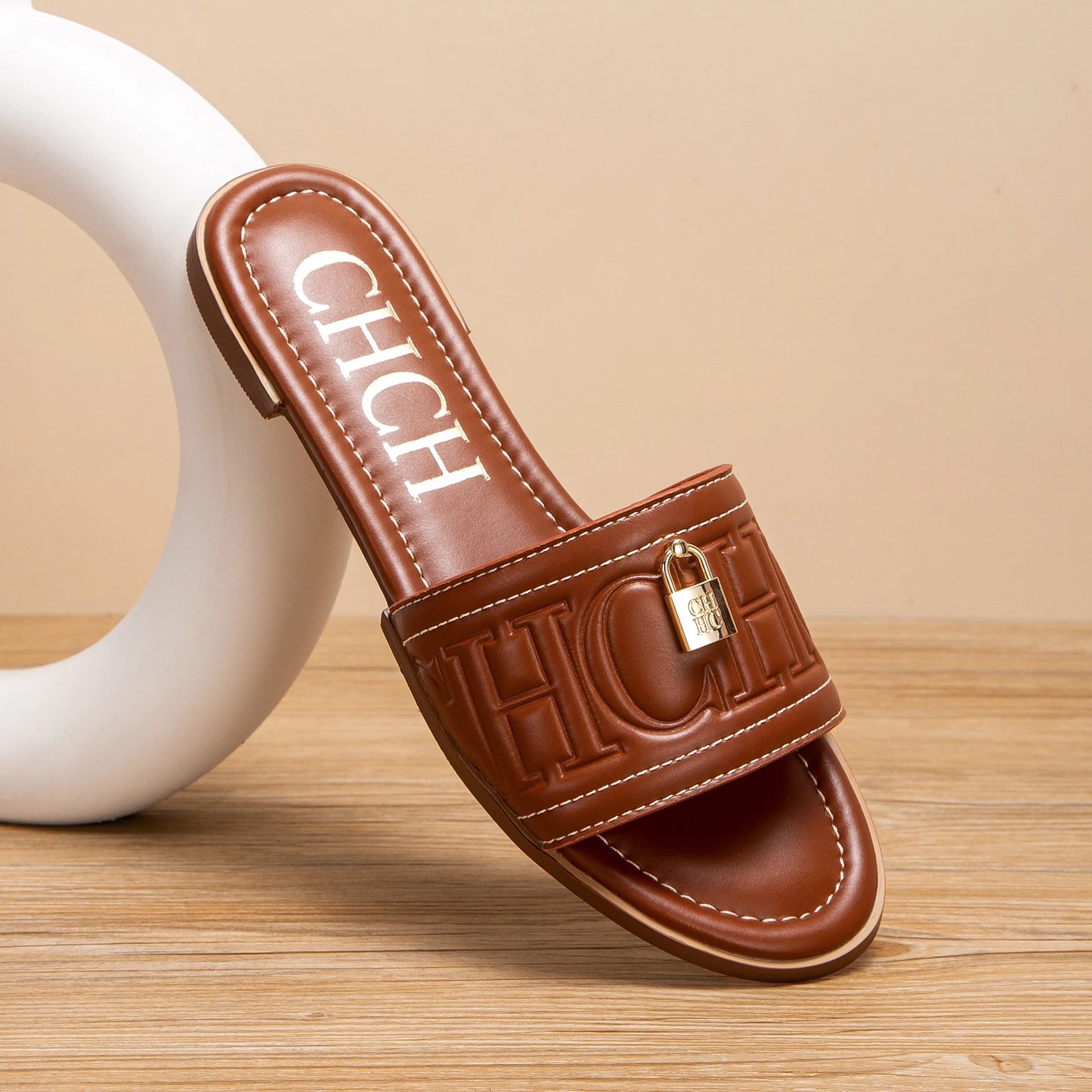 Flat Shoes  Solid Color Sandals Simple Fashion Slippers