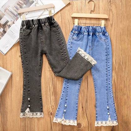 Girls' Jeans New Casual 3-12  Denim Pants