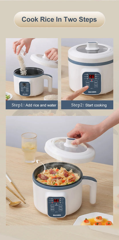 1.7L Electric Rice Cooker Single Double  Pot For Home