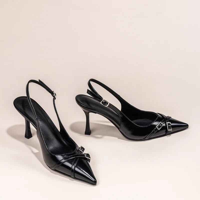 New High-heeled Stiletto Black Women's Shoes