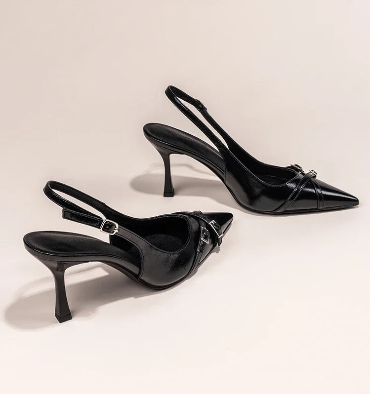 New High-heeled Stiletto Black Women's Shoes