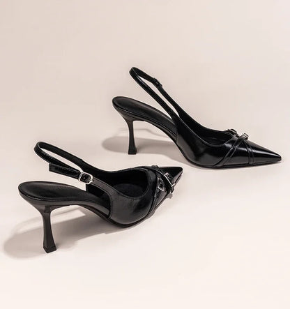 New High-heeled Stiletto Black Women's Shoes