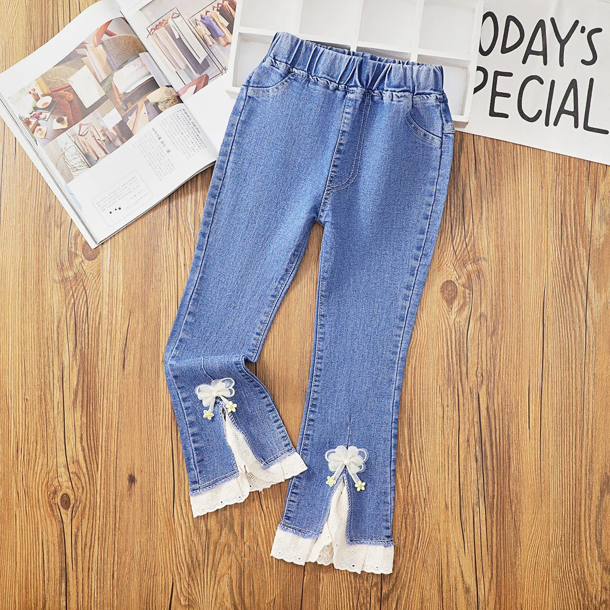 Girls' Jeans New Casual 3-12  Denim Pants
