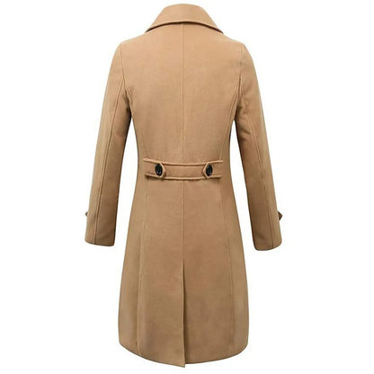 Autumn Winter Men's Woolen Coats Long