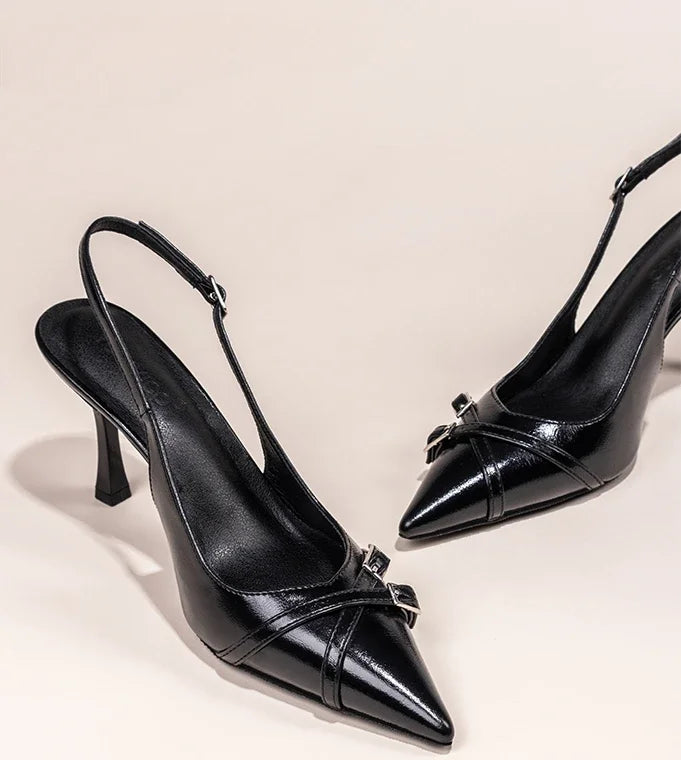 New High-heeled Stiletto Black Women's Shoes