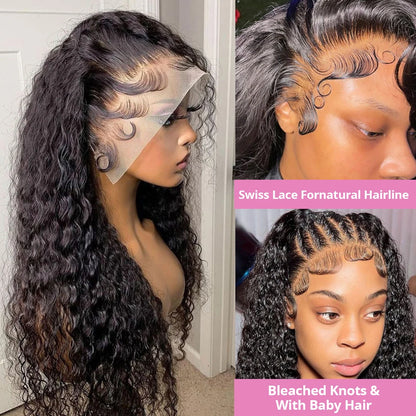 Deep Wave Frontal Wig  Glueless