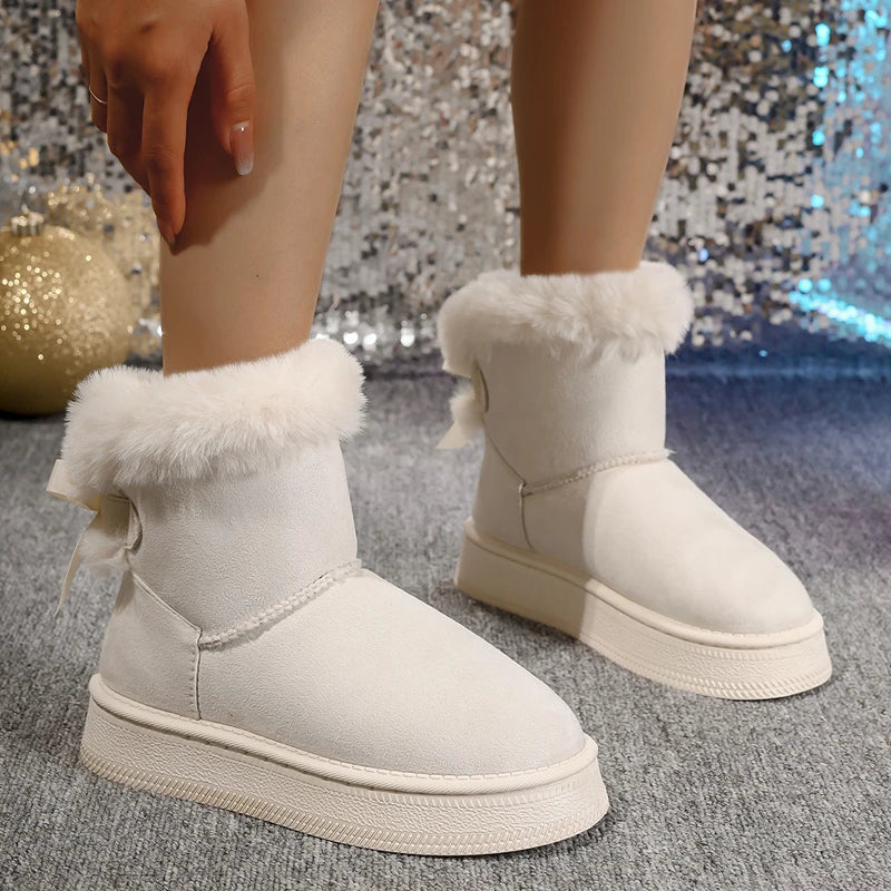 Toe Elegant Snow Boots Winter Flat Wear-resistant