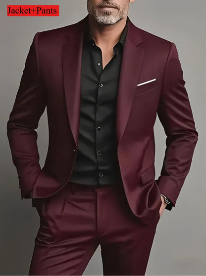 Elegant Men's Suit Sets- Slim Fit