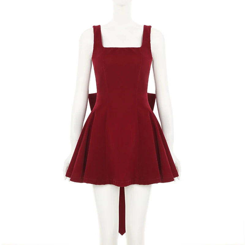 Mini Dress Straps Square