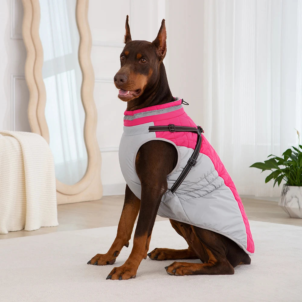 Waterproof Pet Jacket With Harness