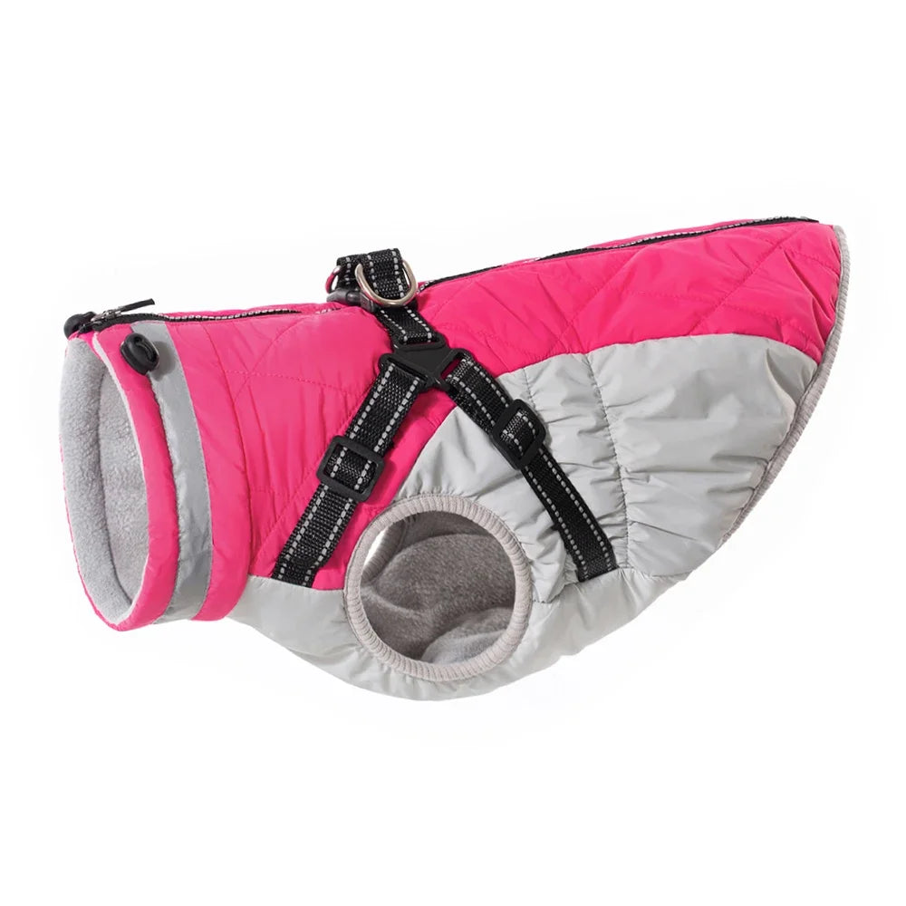 Waterproof Pet Jacket With Harness