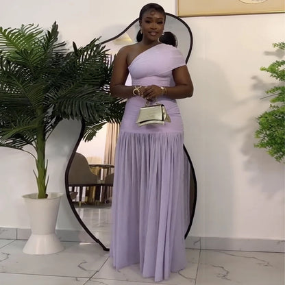 Maxi Dress for Women Elegant Mesh Slit Long Dresses