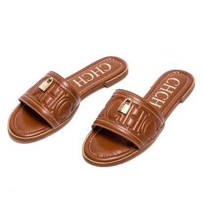 Flat Shoes  Solid Color Sandals Simple Fashion Slippers