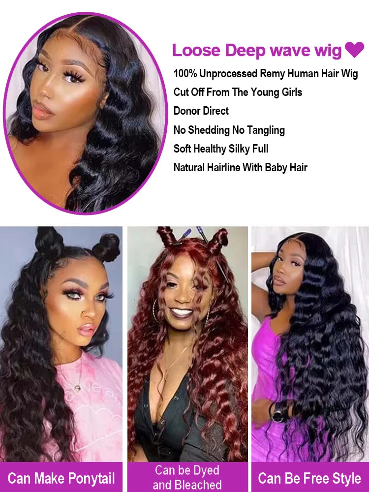 Full Deep Water Wave Lace Frontal Wig