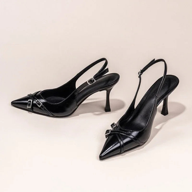 New High-heeled Stiletto Black Women's Shoes