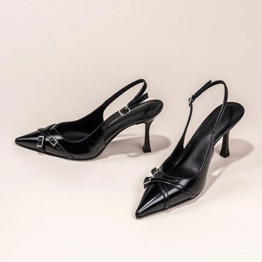 New High-heeled Stiletto Black Women's Shoes