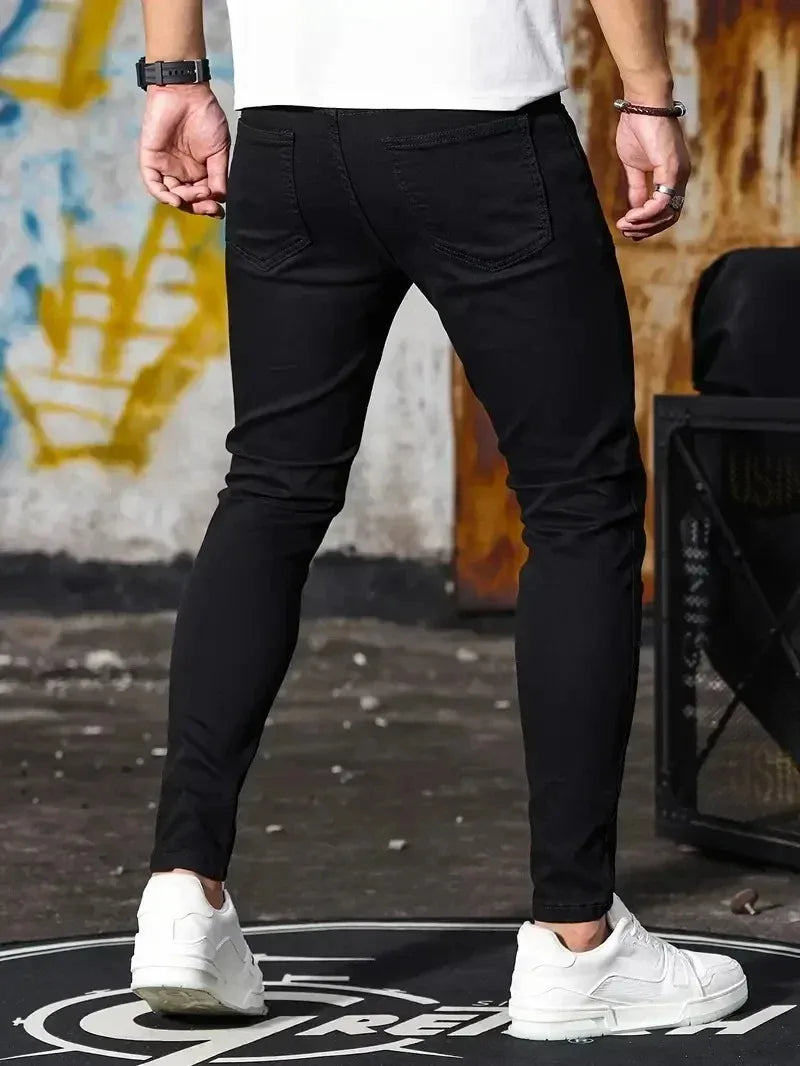 Men Jeans Stretch Skinny Denim  Slim Fit