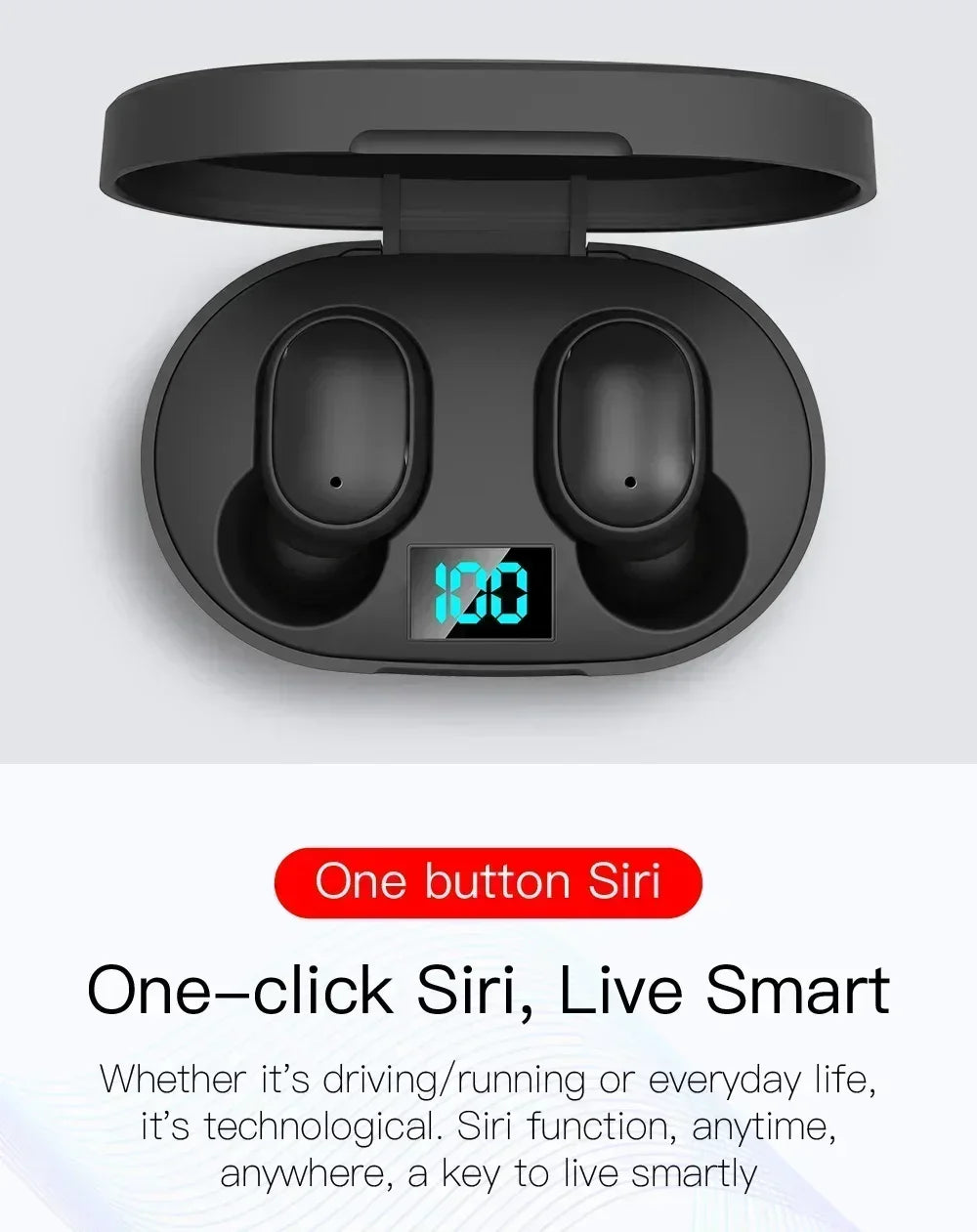 E6S Wireless Bluetooth Earphones with Microphone Headphones