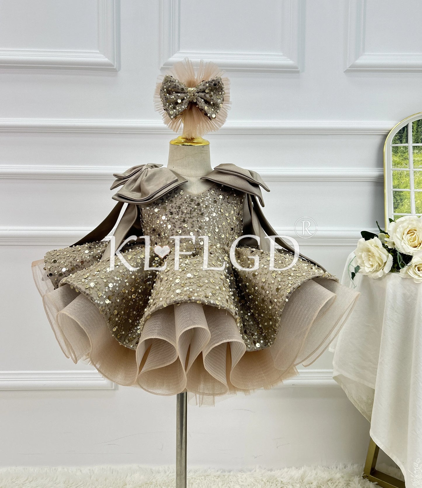 Light luxury baby girl beauty pageant dress