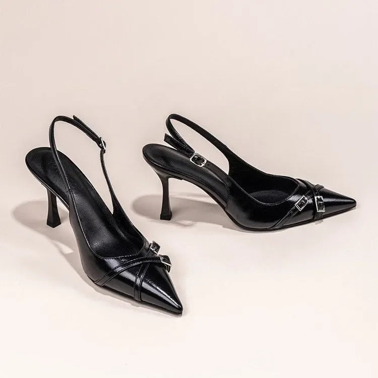 New High-heeled Stiletto Black Women's Shoes