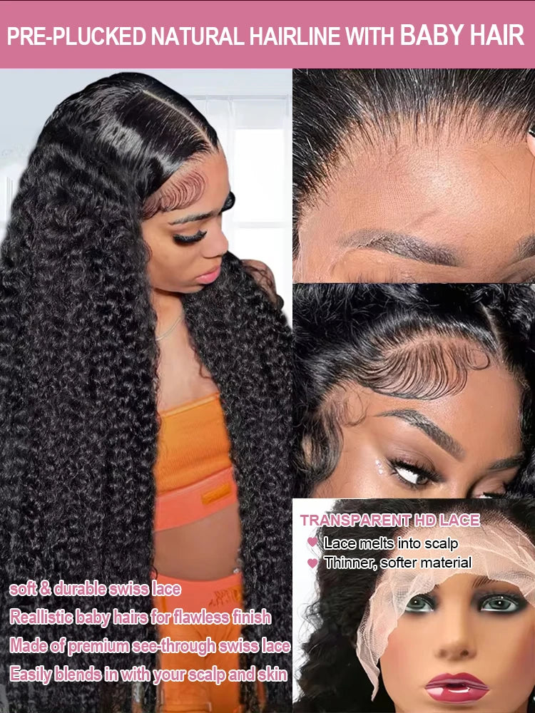 Deep Wave Frontal Wig  Glueless