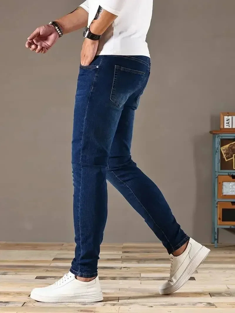 Men Jeans Stretch Skinny Denim  Slim Fit