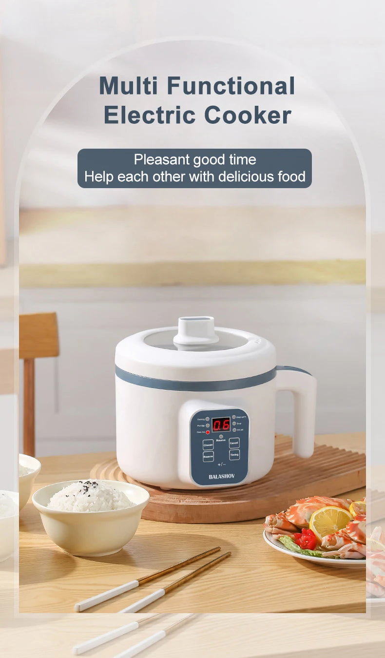 1.7L Electric Rice Cooker Single Double  Pot For Home