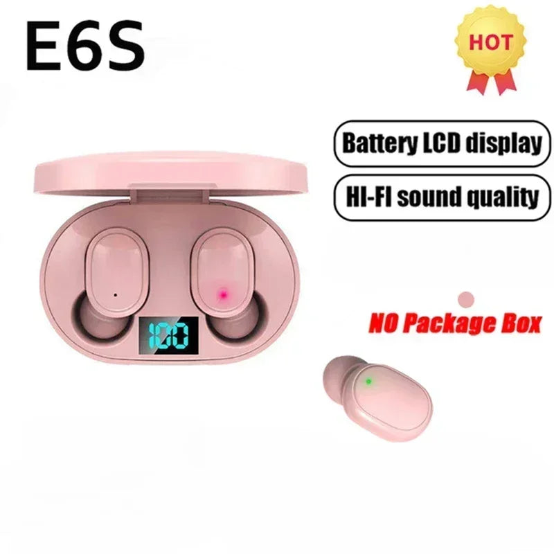 E6S Wireless Bluetooth Earphones with Microphone Headphones