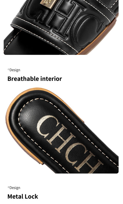 Flat Shoes  Solid Color Sandals Simple Fashion Slippers