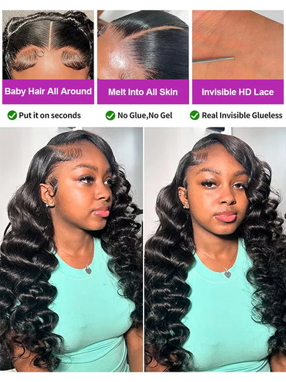 Full Deep Water Wave Lace Frontal Wig