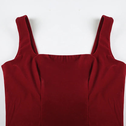 Mini Dress Straps Square