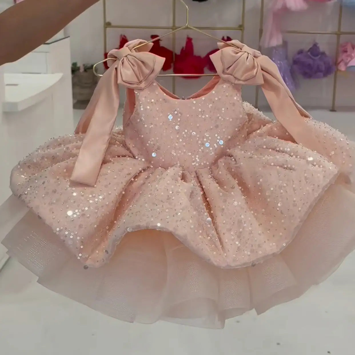 Light luxury baby girl beauty pageant dress